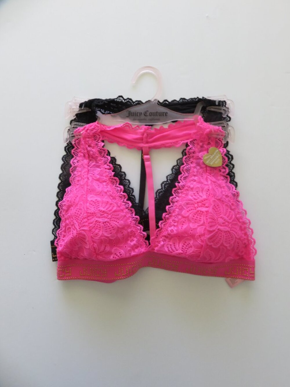(#100) Juicy Couture Lace Diamond Stud 2-pack racer back Sport Bras Size M